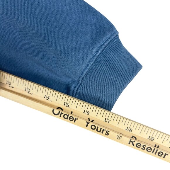 Vintage Blair Sweatshirt Women M Blue Nordic Fleece Pullover Flower Embroidered - Picture 9 of 9